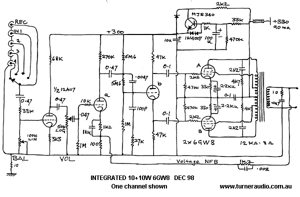 Schematic 1010
        PP amp 6GW8.